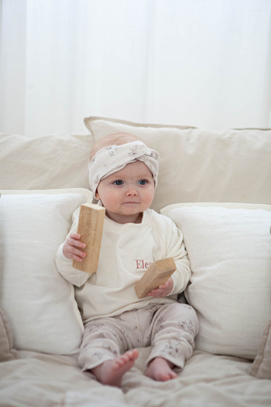 Oversize Pullover ecru personalisiert