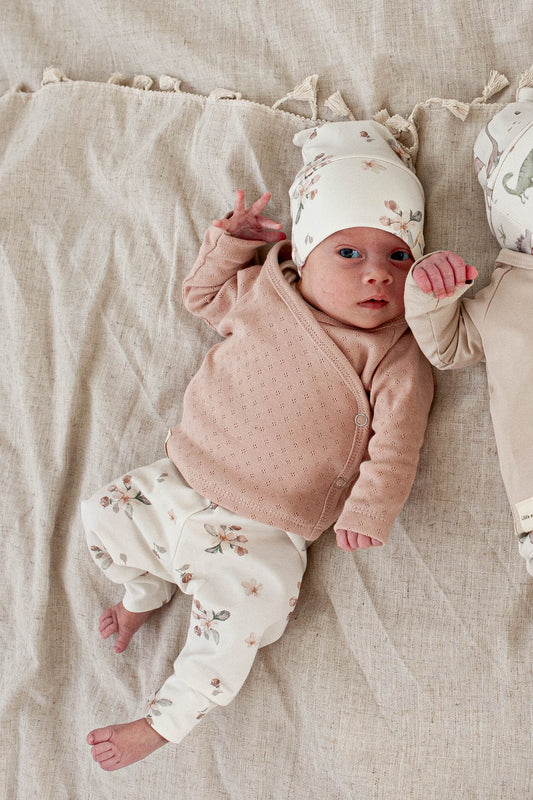 Overslag shirtje ajour roze