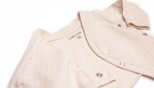 Overslag shirtje ajour beige naturel