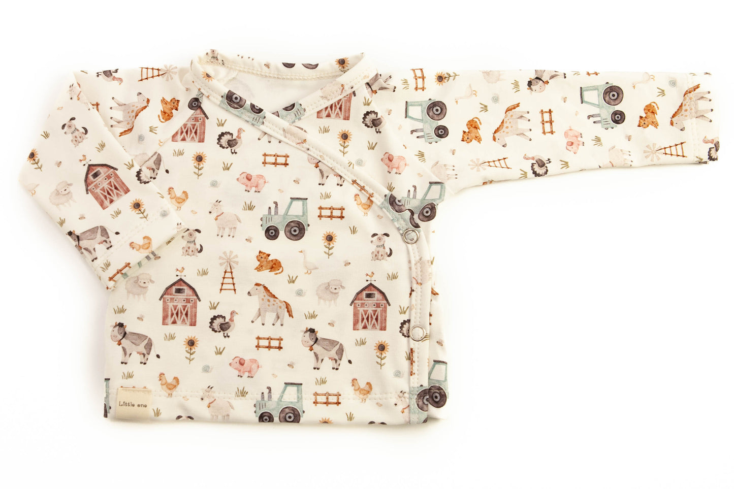 Wickelhemd mit Bauernhoftieren