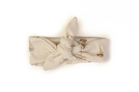 Baby-Stirnband mit gerippten Segelbooten