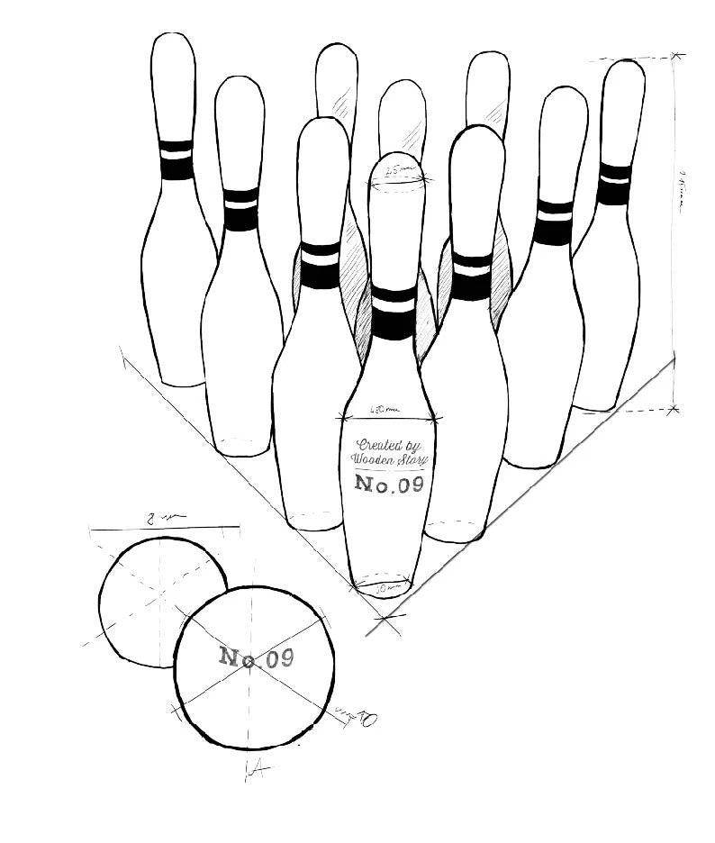 Vintage Bowling - Holzspielzeug