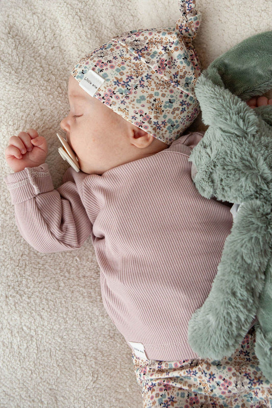 Overslag shirtje baby rib oud roze