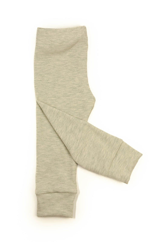 Legging baby rib groen/melange