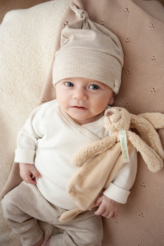 Mutsje baby rib beige melange