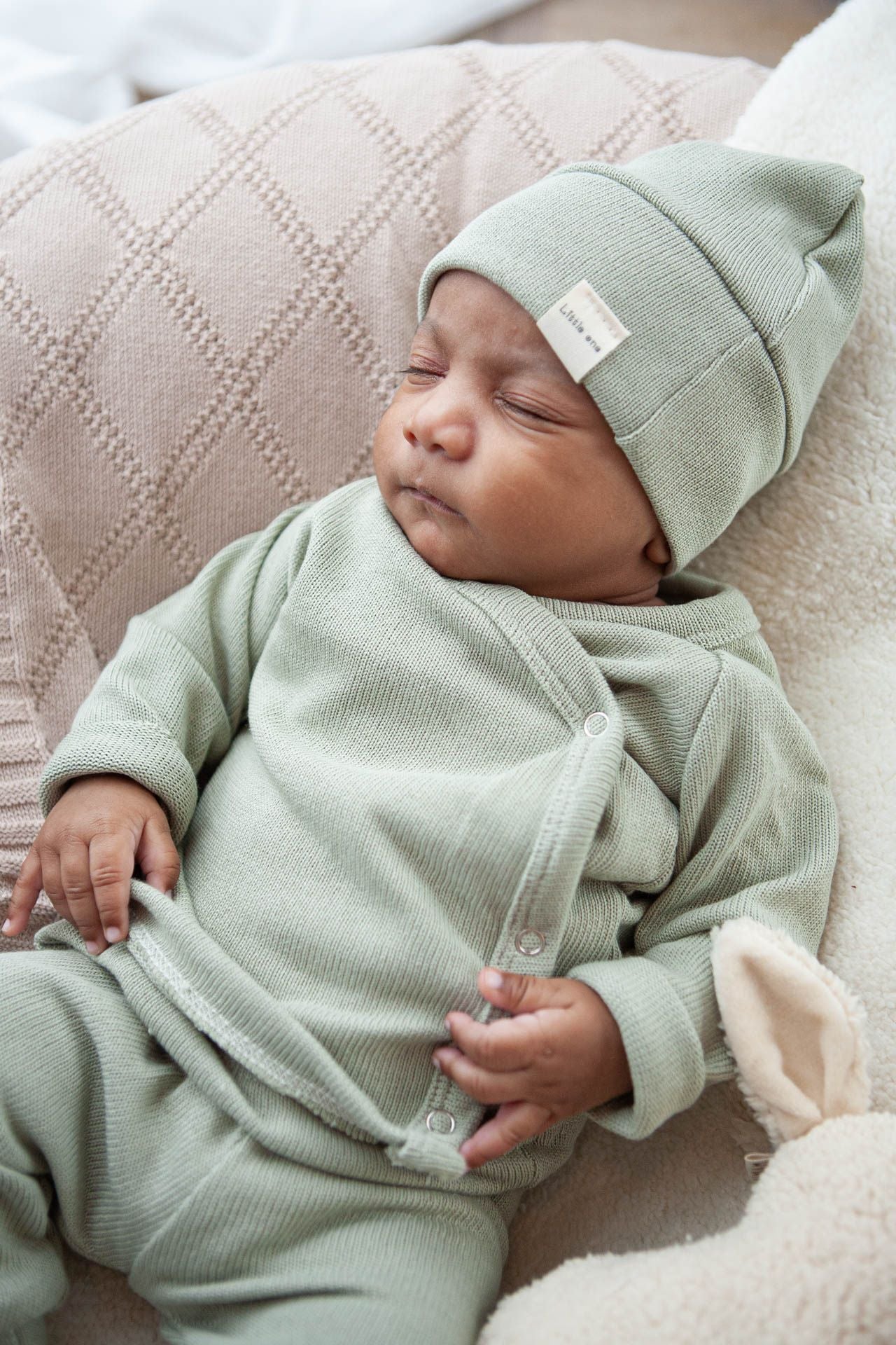 Gestrickte Baumwollhose grün