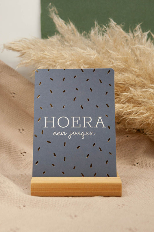 Kaartje Hoera een jongen