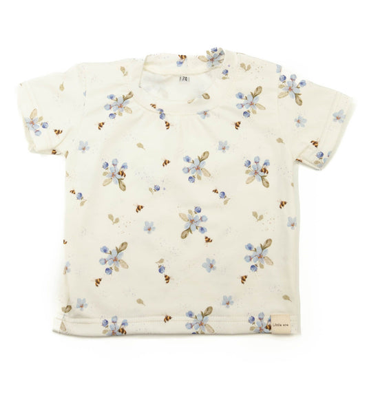 T-shirt little one flowers blue