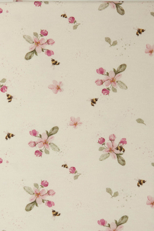 Stoff „Little One“ mit rosa Blumen