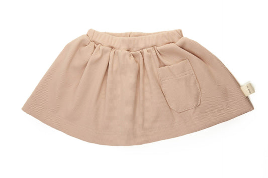 Rokje baby rib nude pink