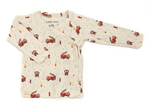 Overslag shirtje baby rib brandweer auto's