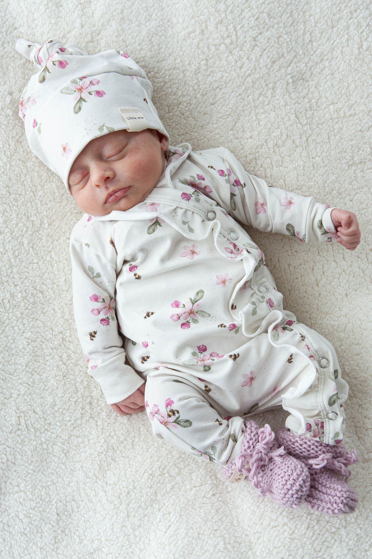 Playsuit Rüschen Little One Blumen rosa