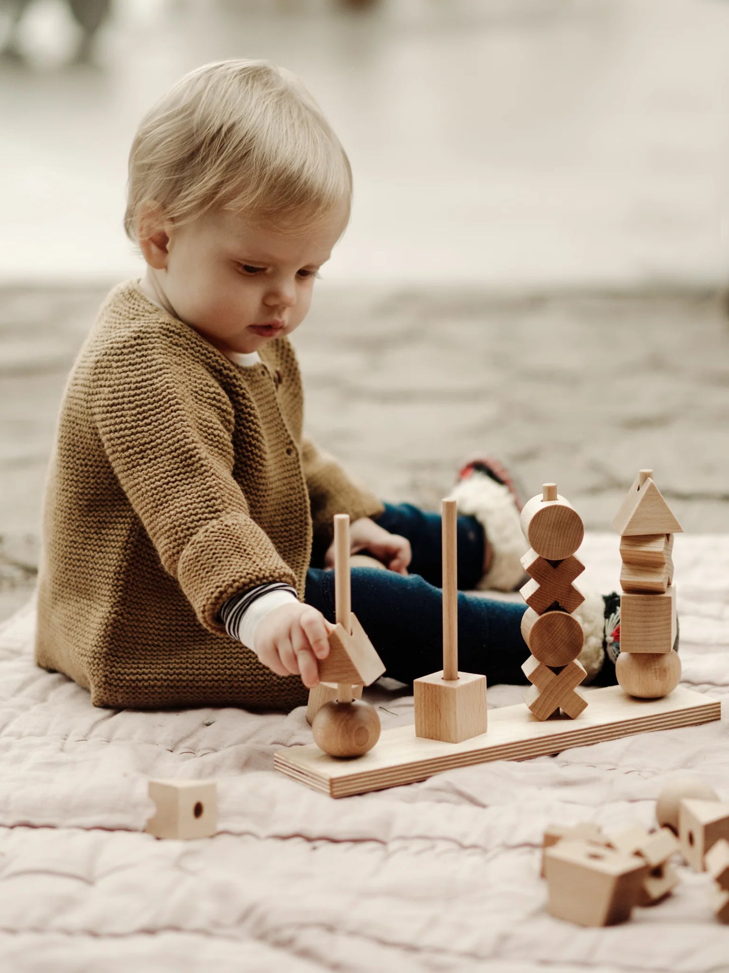 Natural stacking toy XL - Montessori