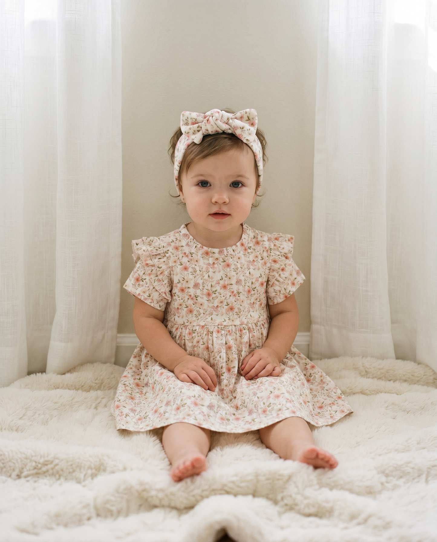 Dress baby rib little one beautiful flowers