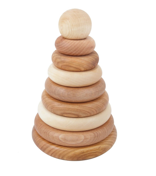 Stapel toren rond - Montessori  - houten speelgoed