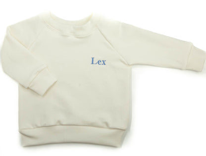Sweater ecru gepersonaliseerd