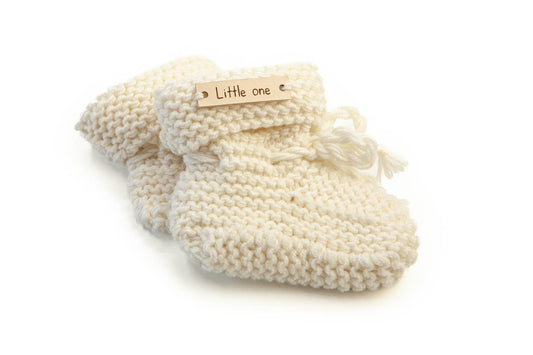 Merino wollen slofjes ecru