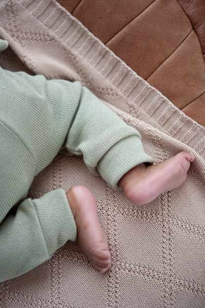 Gestrickte Baumwollhose grün