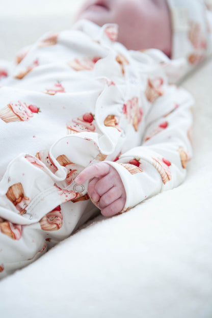 Playsuit ruffle little one cupcakes