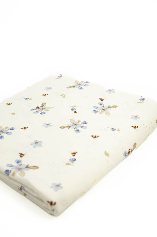 Little one fabric blue flowers