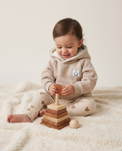 Hoody taupe personalisiert