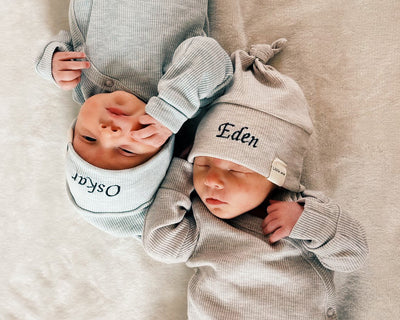 Babymütze Ripp beige meliert