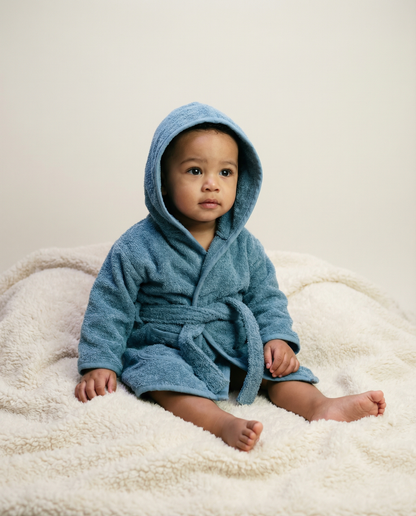 Badjas blauw gepersonaliseerd