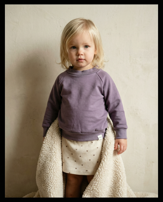 Oversized sweater dusty lilac personalized