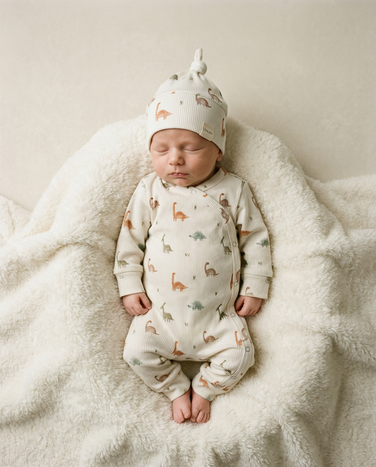 Peach flowers romper