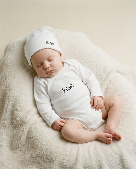 Gepersonaliseerd romper setje wit
