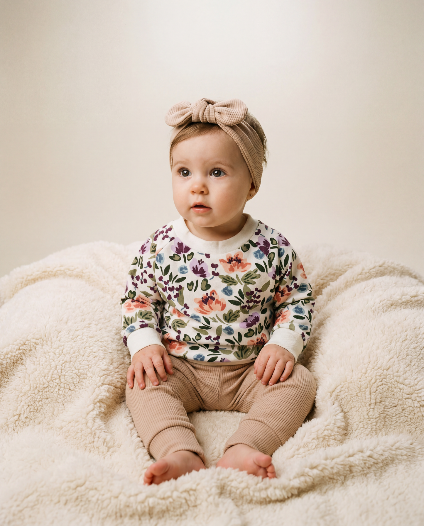 Broekje baby rib nude pink