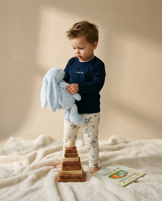 Wooden stacking tower square - Montessori - wooden toys