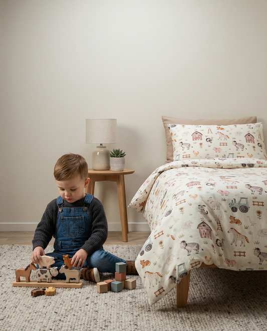 Kleinkind-Bettbezug mit Bauernhoftieren