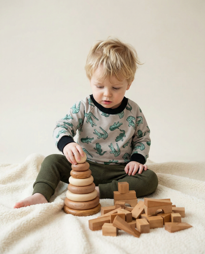 Houten blokken in zak XL - 30 stuks